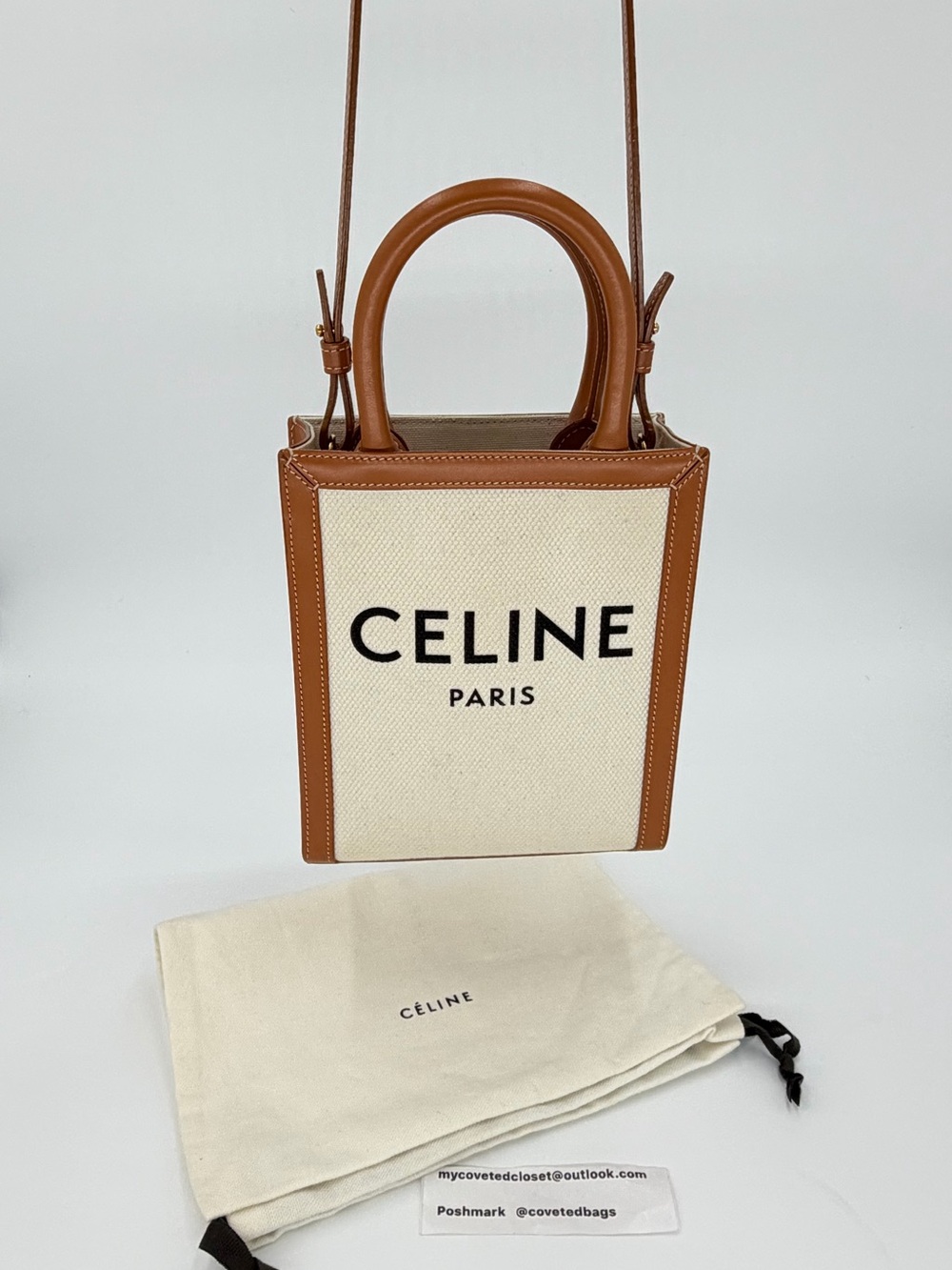 Celine Mini Cabas Vertical Two-Way Tote in Excellent Condition w/Entrupy COS
